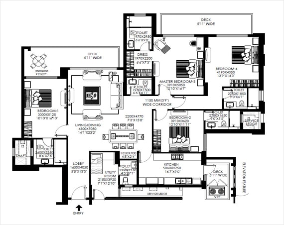 dlf crest floor plans